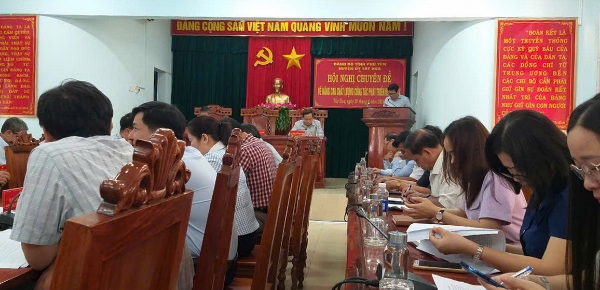 Hiển thị chi tiết cho Tây Hòa: Tổ chức Hội nghị chuyên đề về nâng cao chất lượng công tác phát triển đảng viên. Hình ảnh cho bài viết Tây Hòa: Tổ chức Hội nghị chuyên đề về nâng cao chất lượng công tác phát triển đảng viên.