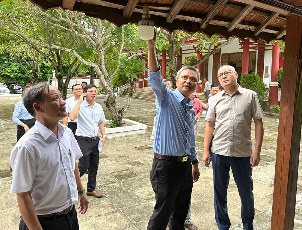 Hình ảnh cho bài viết Bí thư Tỉnh ủy Phạm Đại Dương kiểm tra hai dự án tu bổ, tôn tạo di tích lịch sử