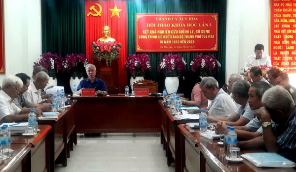 Hình ảnh cho bài viết Hội thảo công trình lịch sử Đảng bộ thành phố Tuy Hòa giai đoạn 1930-2023
