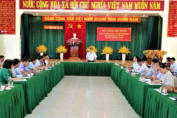 Hiển thị chi tiết cho UBND Thành phố Tuy Hòa thực hiện nghiêm túc quy định về công tác tiếp công dân, giải quyết khiếu nại tố cáo Hình ảnh cho bài viết UBND Thành phố Tuy Hòa thực hiện nghiêm túc quy định về công tác tiếp công dân, giải quyết khiếu nại tố cáo