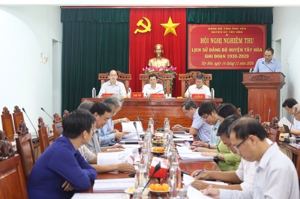 Hình ảnh cho bài viết Tây Hòa: Hội nghị nghiệm thu công trình “Lịch sử Đảng bộ huyện Tây Hòa, giai đoạn 1930-2020"