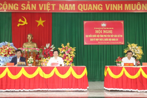 Hình ảnh cho bài viết Đại biểu Quốc hội tỉnh tiếp xúc cử tri thị xã Đông Hòa sau kỳ họp thứ 8, Quốc hội khóa XV