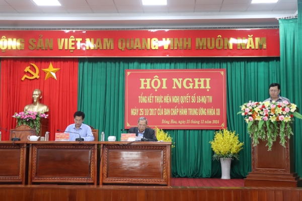 Hình ảnh cho bài viết Đông Hòa: Tổng kết Nghị quyết số 18-NQ/TW ngày 25/10/2017 của Ban Chấp hành Trung ương khóa XII