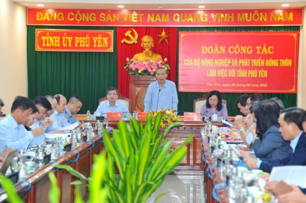 Hình ảnh cho bài viết Đoàn công tác Bộ Nông nghiệp và Phát triển nông thôn làm việc với tỉnh Phú Yên
