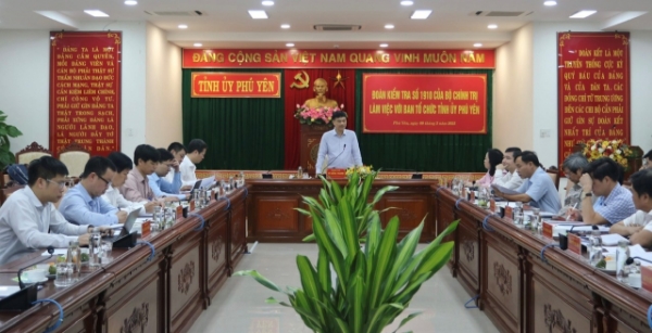 Hình ảnh cho bài viết Đoàn kiểm tra của Bộ Chính trị làm việc với Ban Tổ chức Tỉnh ủy Phú Yên