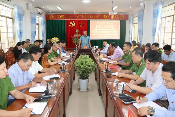 Hình ảnh cho bài viết Phú Hòa: Thường trực Huyện ủy làm việc với các xã, thị trấn về lãnh đạo thực hiện nhiệm vụ chính trị địa phương