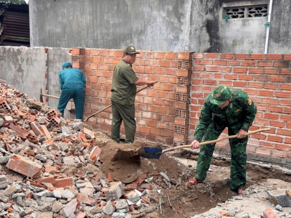 Hình ảnh cho bài viết Đồn Biên phòng Xuân Đài chung tay xóa nhà tạm trên khu vực biên giới biển