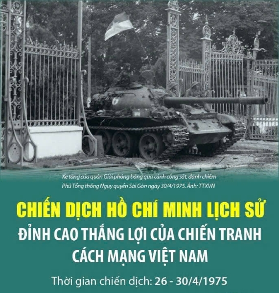 Hình ảnh cho bài viết Chiến dịch Hồ Chí Minh: Đỉnh cao thắng lợi của chiến tranh cách mạng Việt Nam