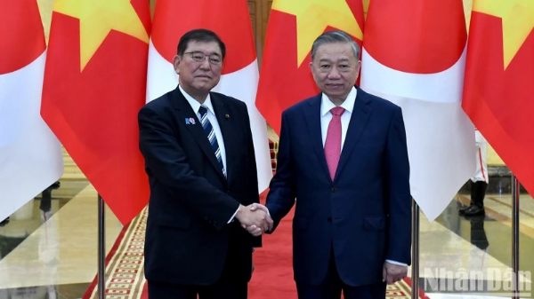 Hình ảnh cho bài viết Tổng Bí thư Tô Lâm hội kiến Thủ tướng Nhật Bản
