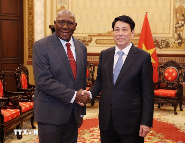 Hình ảnh cho bài viết Chủ tịch nước Lương Cường tiếp Phó Chủ tịch nước Cuba Salvador Valdes Mesa