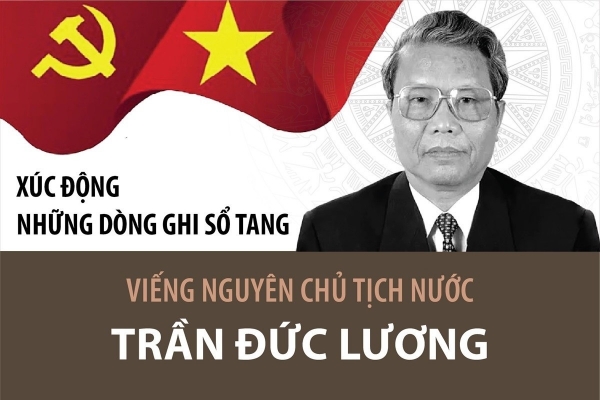 Hình ảnh cho bài viết Xúc động những dòng ghi sổ tang viếng nguyên Chủ tịch nước Trần Đức Lương